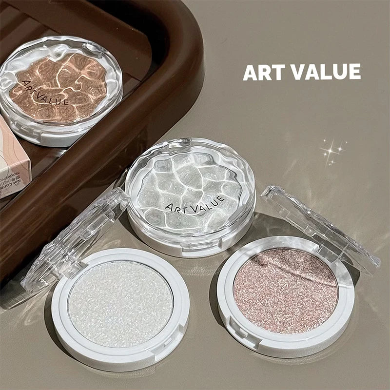 Art Value Glitter Highlighter Palette – Champagne Gold Contour Highlighter Palette QXL