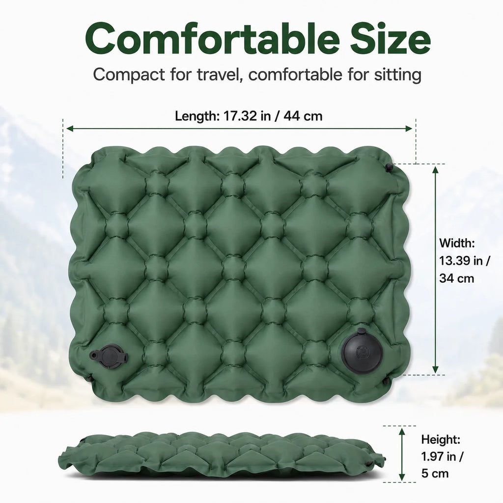 Inflatable Seat Cushion | Portable Foldable Camping Chair Pad Inflatable Seat Cushion QXL