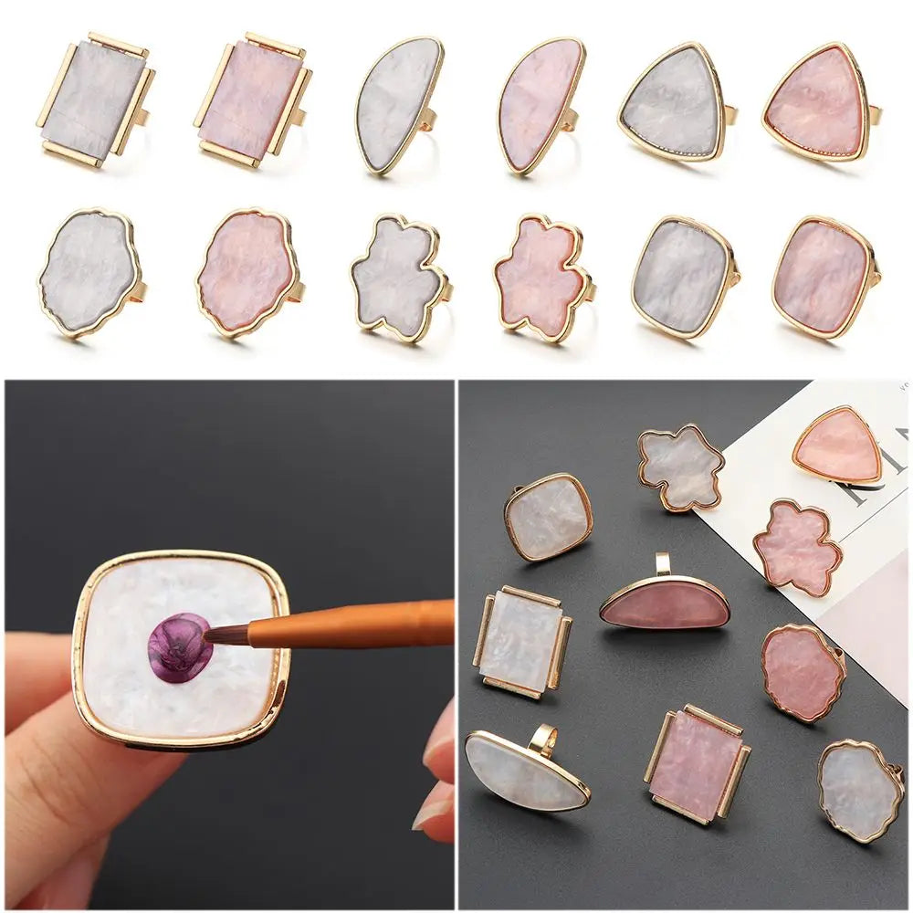 Nail Art Palette | Natural Resin Pigment & Color Mixing Holder Nail Art Palette QXL