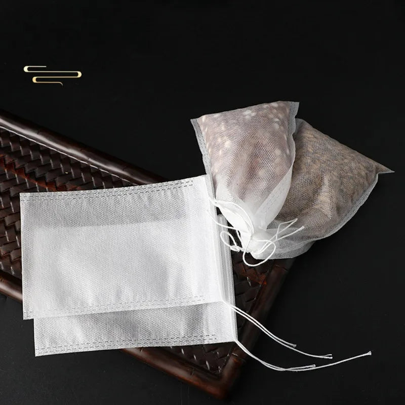Disposable Empty Tea Filter Bags with String | Heat Seal Tea Filter Bags QXL