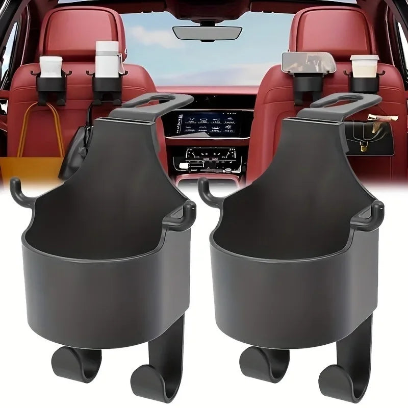 2-in-1 Car Seat Hook | Cup Holder, Phone & Umbrella Stand Car Seat Organizer Hook QXL