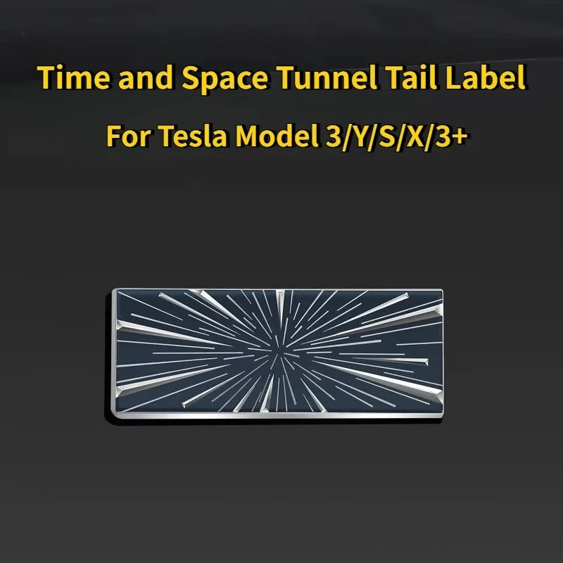 Tesla Model 3/Y Time Tunnel & Highland 3 Rear Emblem Decals Car Emblem Decal QXL