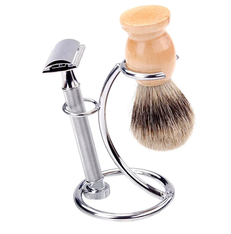 Zinc Alloy Safety Razor & Shaving Brush Holder Stand for Men Razor & Brush Stand QXL