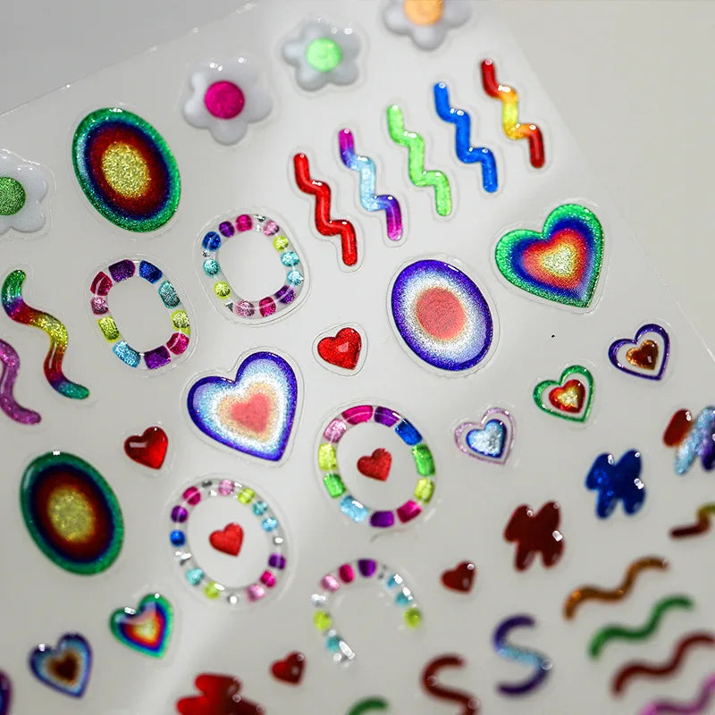 5D Japanese Jelly Nail Art Stickers – Kawaii Embossed Decals Nail Art Stickers QXL