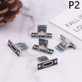 5-Pack USB Type-C Female Connector Socket 2Pin 4Pin + Fix Plate USB Type-C Connector QXL 2