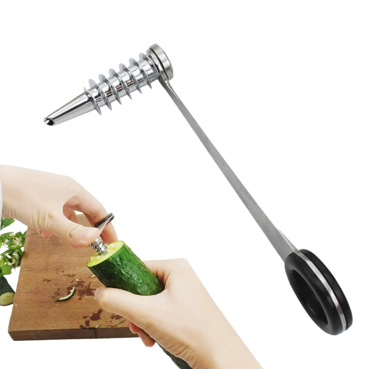 Handheld Vegetable Spiralizer – Stainless Steel Spiral Cutter Vegetable Spiralizer QXL
