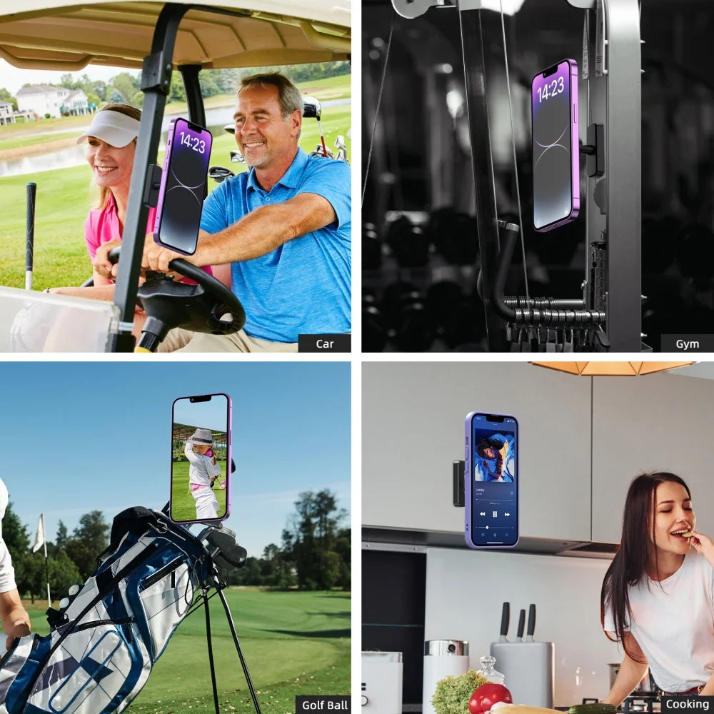 Magnetic Phone Holder 360° Rotation – Golf Cart, Boat & Gym Magnetic Phone Mount QXL