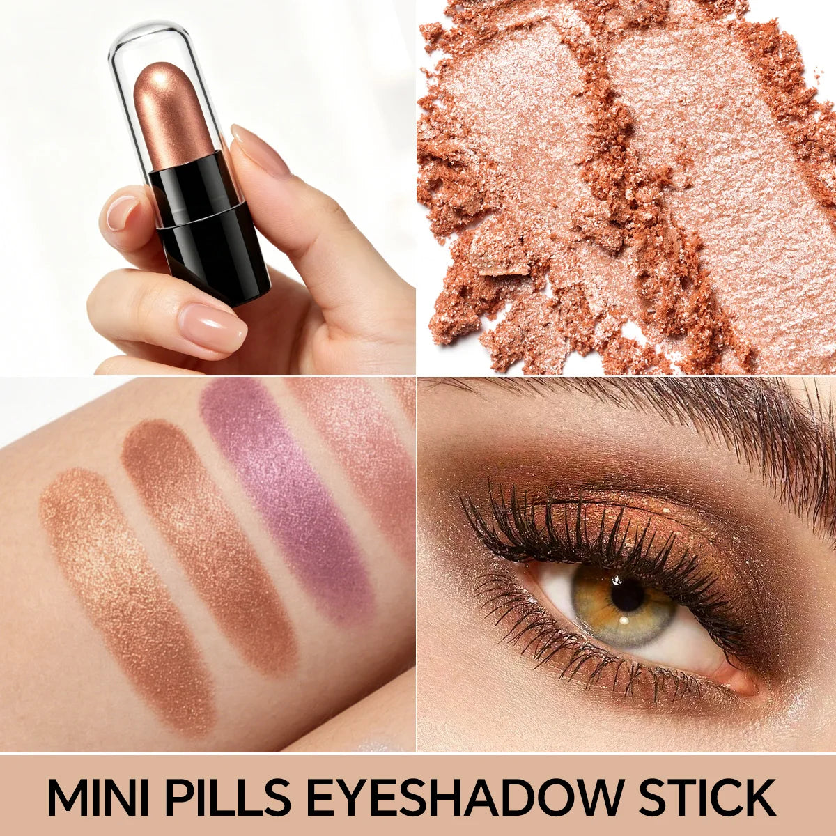 DNM 12-Color Capsule Eyeshadow Stick Set | Pearl & Shimmer Eyeshadow Stick Set QXL