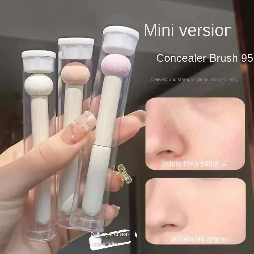 Mushroom Head Sponge Concealer Brush | Easy-Clean Makeup Tool Concealer Sponge Brush QXL