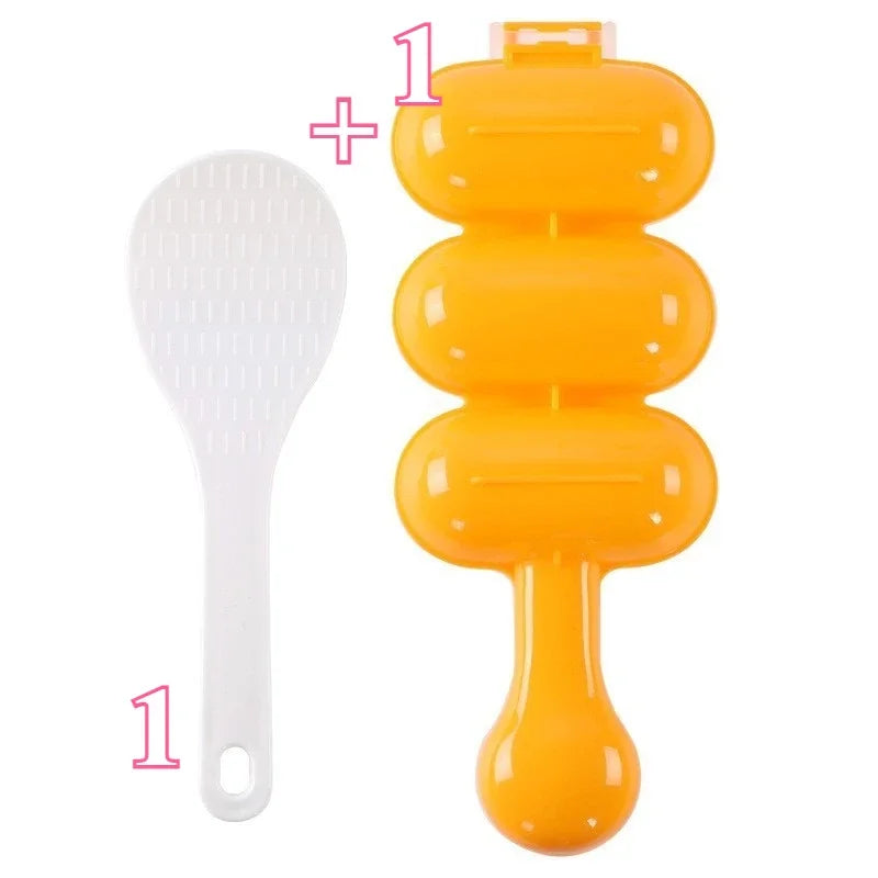 3-Piece Rice Ball Mold Set | Shake & Serve Onigiri Sphere Tool Rice Ball Mold QXL Random 2pc