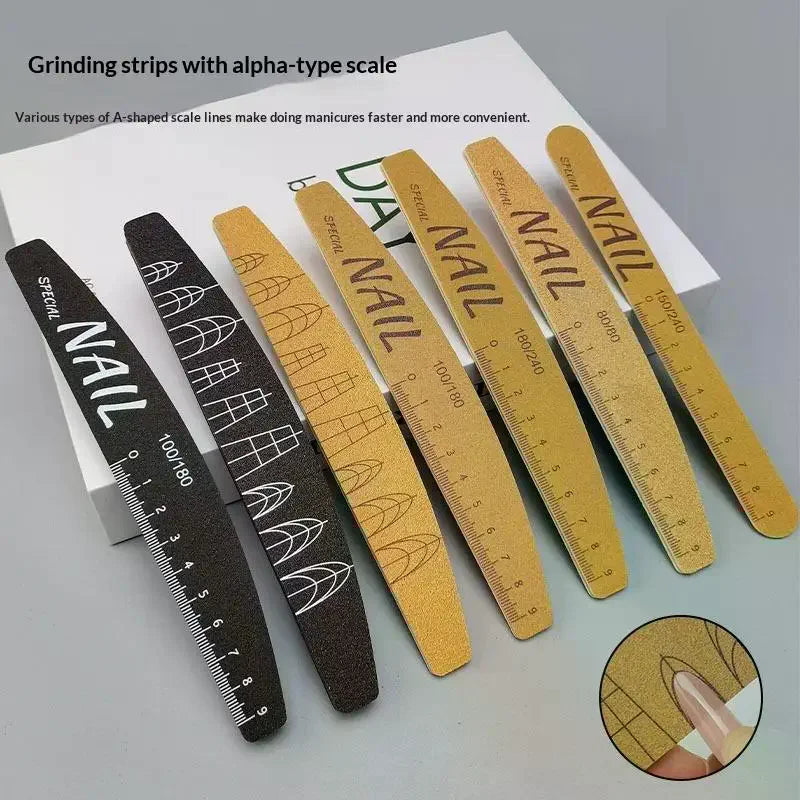 5-Pack Double-Sided Nail Files | 80-240 Grit with Scale Nail File Set QXL