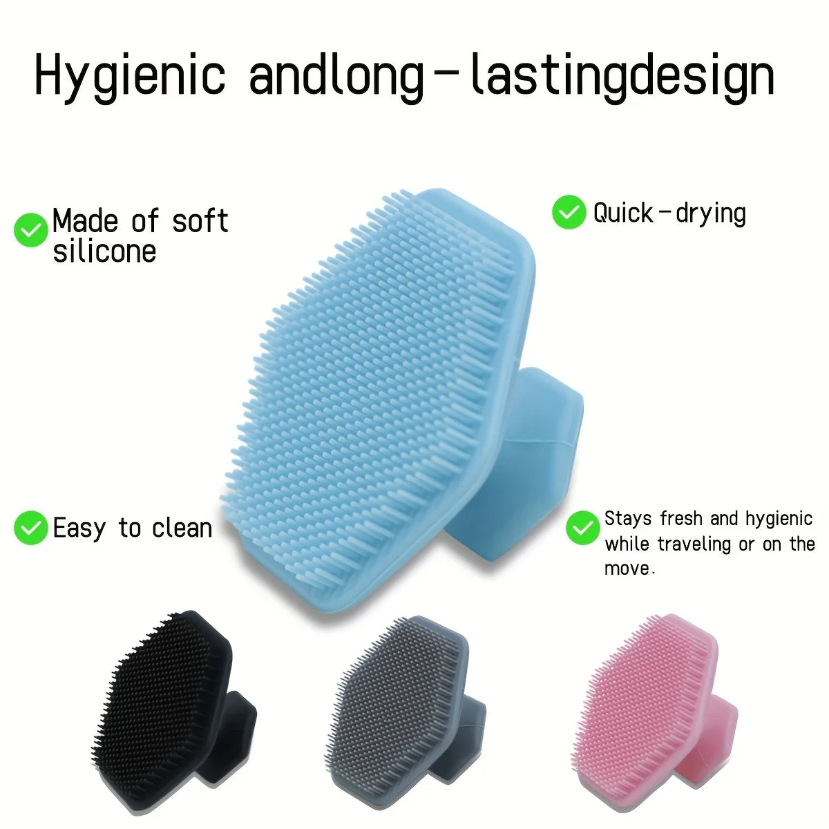 Silicone Facial Cleansing Brush | Exfoliation & Beard Tool Facial Cleansing Brush QXL