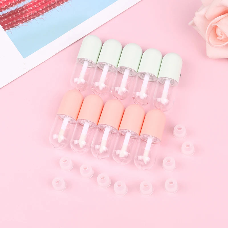 10-Pack Empty 5ml Lip Gloss Tubes DIY Refillable Wand Containers Lip Gloss Containers QXL