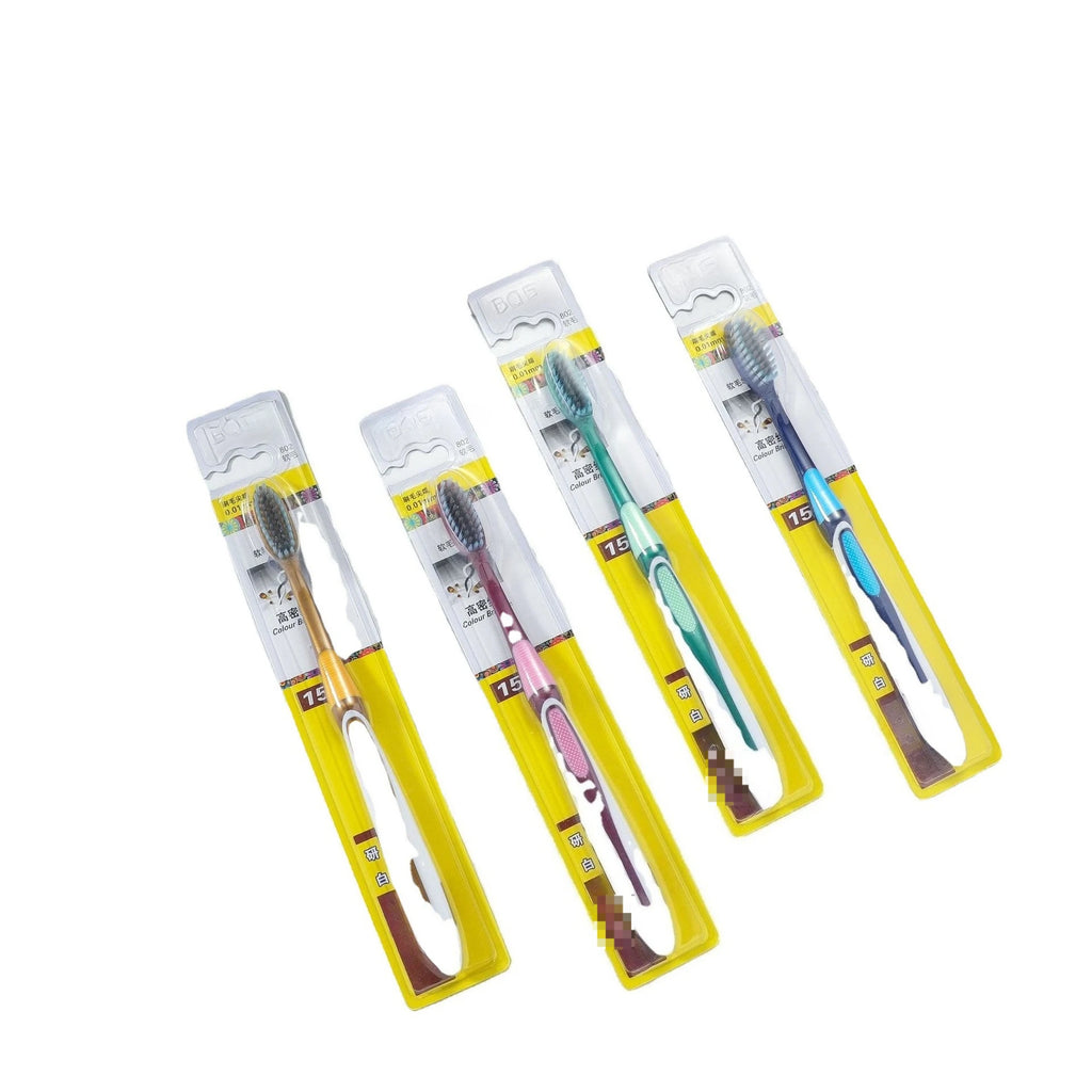 3-Pack Soft Bristle Adult Toothbrush Set | Large Brush Head Manual Toothbrush Set QXL