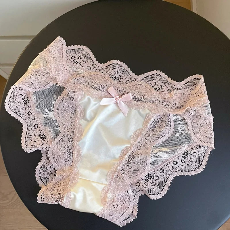 French Lace Long-Leg Panties | Low Waist Women's Lingerie Women's Lace Panties QXL