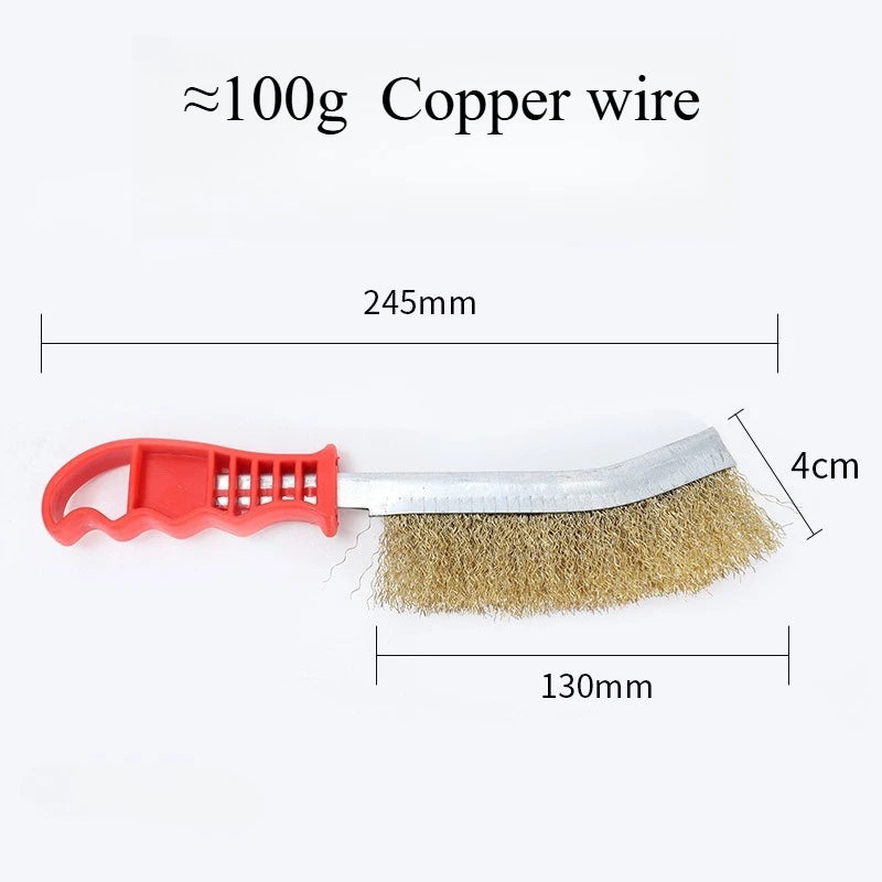 Wire Brush Brass & Stainless Steel | Rust Removal & Cleaning Wire Cleaning Brush QXL A-1pcs