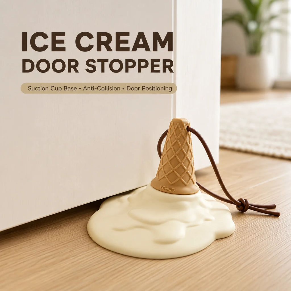 Ice Cream Door Stopper – Suction Cup Wall & Floor Protector Door Stopper QXL