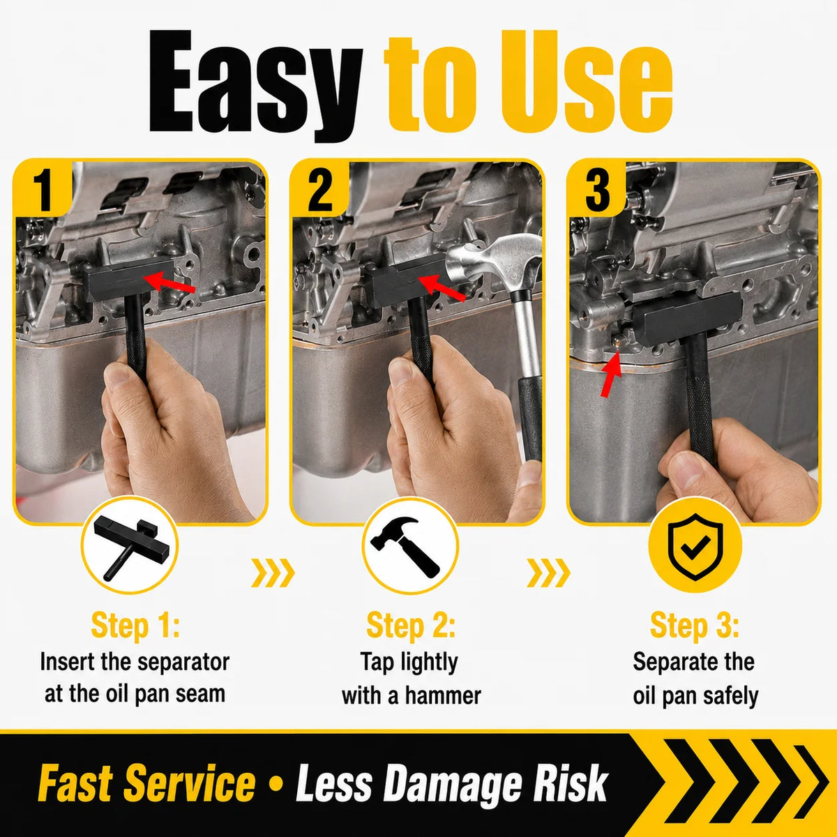 Oil Pan Separator Tool – Gasket Seal Remover for Auto Repair Oil Pan Removal Tool QXL