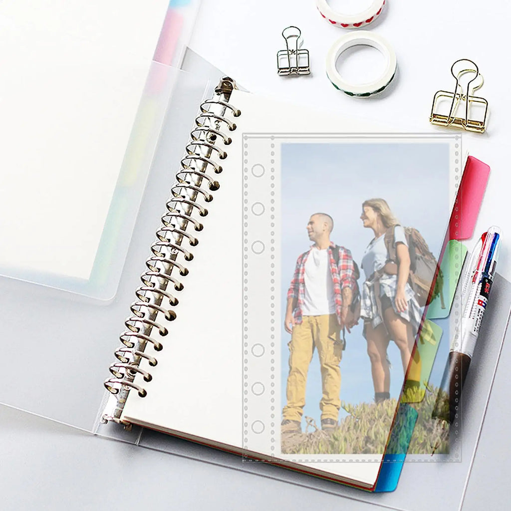 10-Pack A6 Binder Inserts | Clear Top-Loading Pocket Sleeves Binder Pocket Sleeves QXL