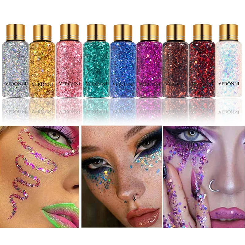 VERONNI Mermaid Sequin Body Glitter Gel | Festival & Party Body Glitter Gel QXL