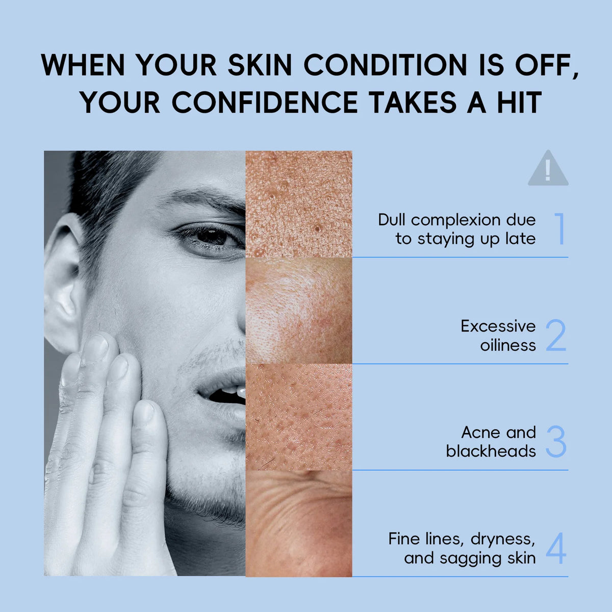 LAIKOU Men's BB Cream | Hyaluronic Acid Tone Up & Oil Control Men's BB Cream QXL