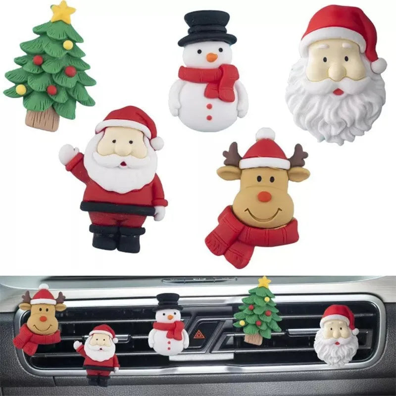 3D Christmas Car Air Vent Aromatherapy Clip | Santa & Resin Car Air Freshener Clip QXL