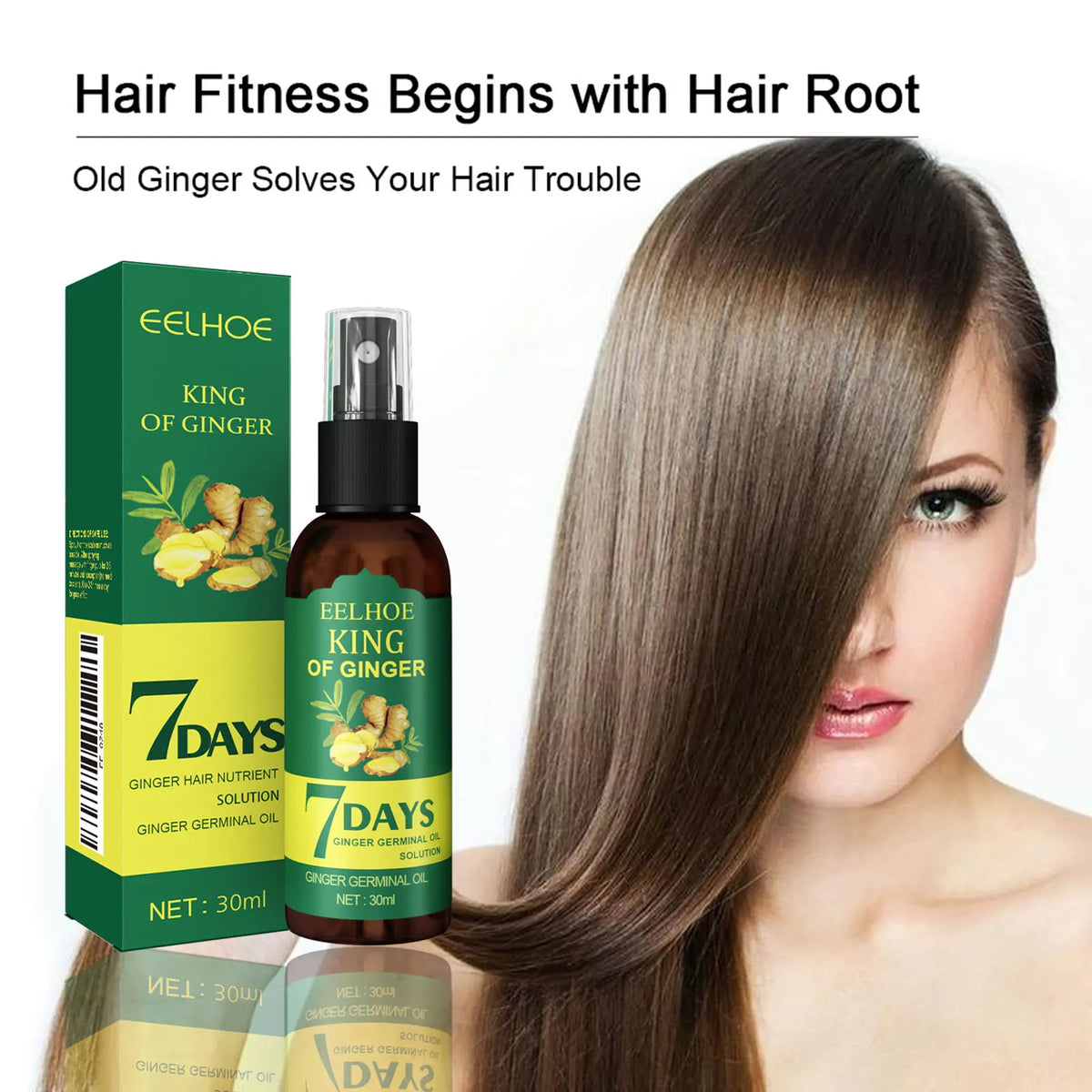 Ginger Root Hair Serum Spray | Scalp Nourish & Strengthen Hair Scalp Serum QXL
