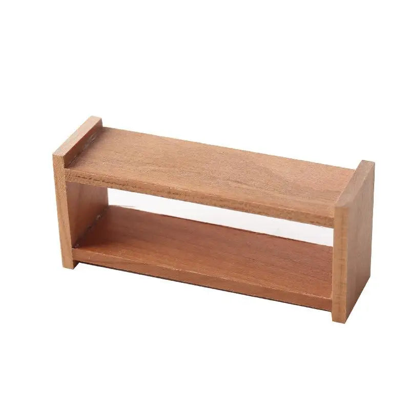 1:12 Dollhouse Miniature Wooden Storage Shelf Rack Décor Dollhouse Miniature QXL