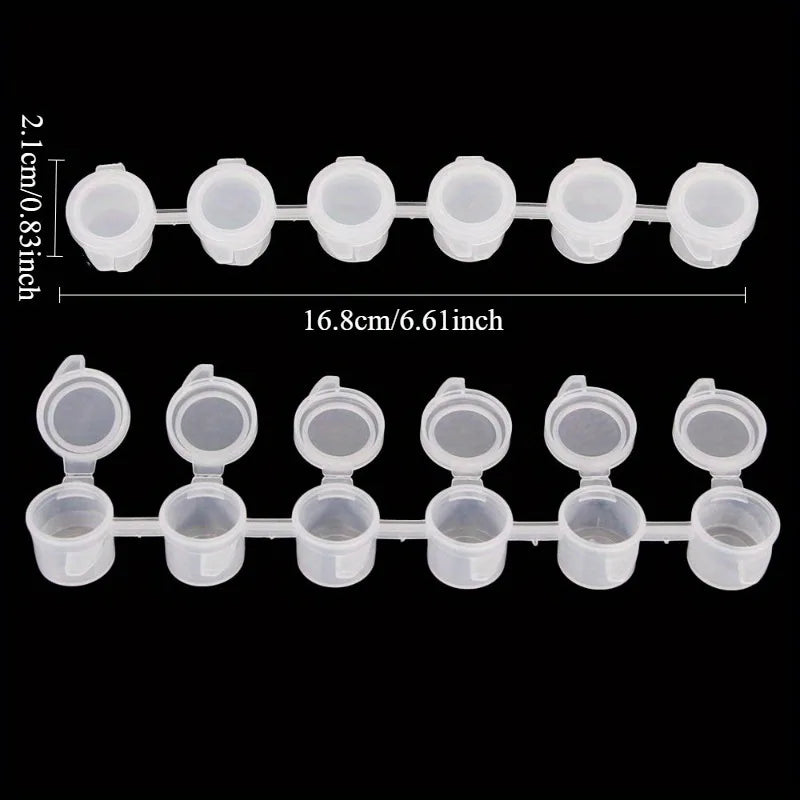 Mini Palette Paint Storage Box | Portable Pigment Pots Paint Storage Box QXL