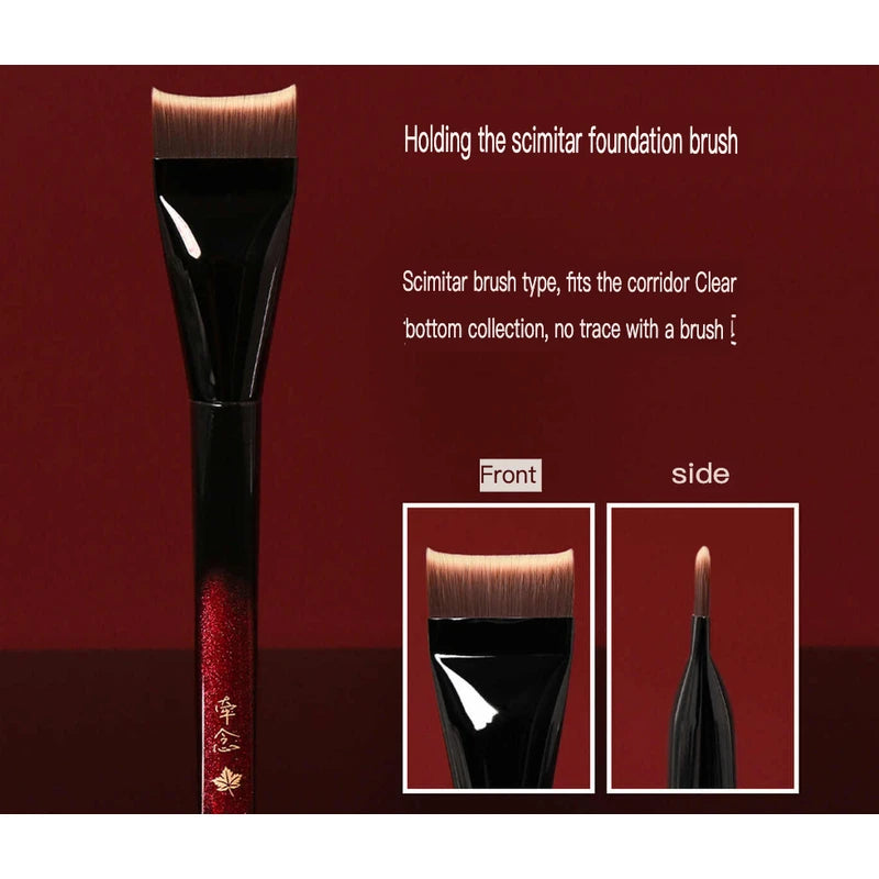H69 Curved Foundation Brush – Beginner-Friendly & Lightweight Foundation Brush QXL