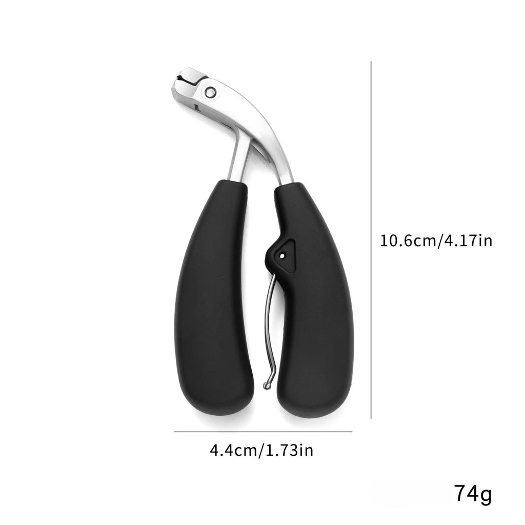 Anti-Splash Angled Nail Clipper | Thick Toenail Trimmer Nail Clipper QXL Black