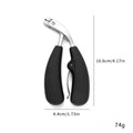 Anti-Splash Angled Nail Clipper | Thick Toenail Trimmer Nail Clipper QXL Black