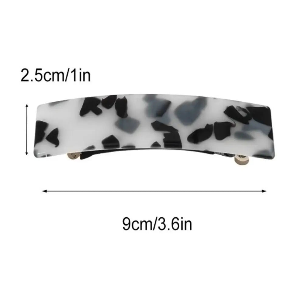Large Acetate French Barrette Hair Clip | Square Gripper Hair Barrette Clip QXL
