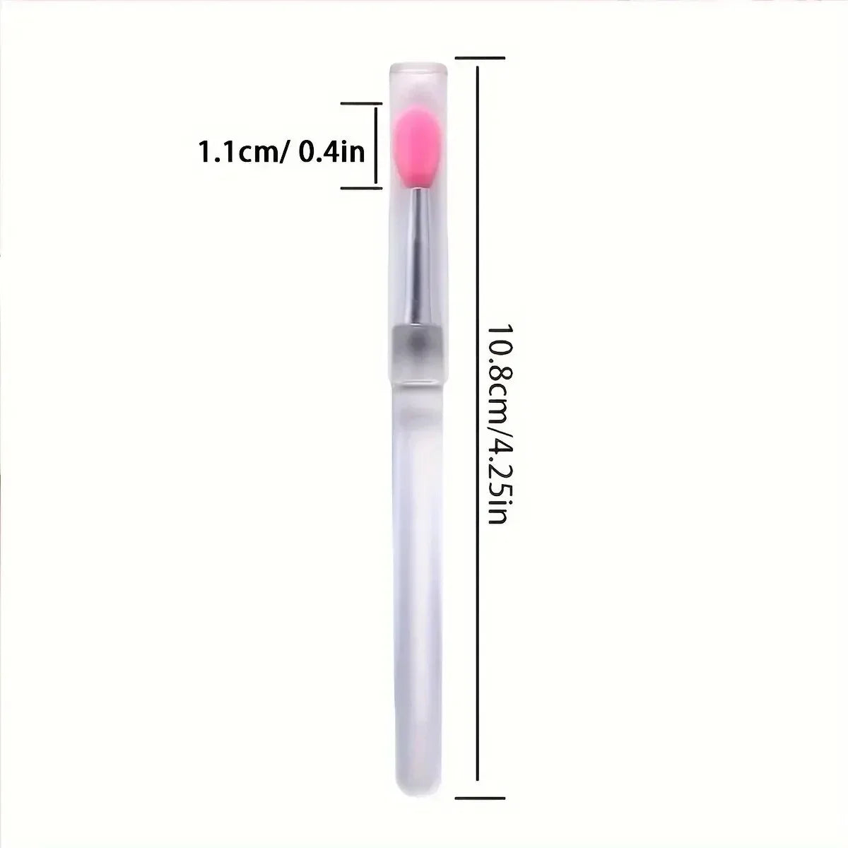 8-Pack Silicone Lip & Eyeshadow Brushes with Cap | Makeup Set Silicone Makeup Brushes QXL