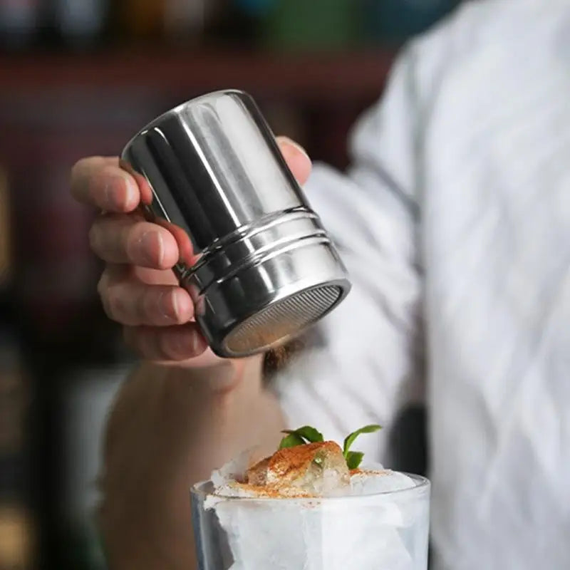 Stainless Steel Fine Mesh Powder Duster with Cover | Barista Powder Duster Shaker QXL