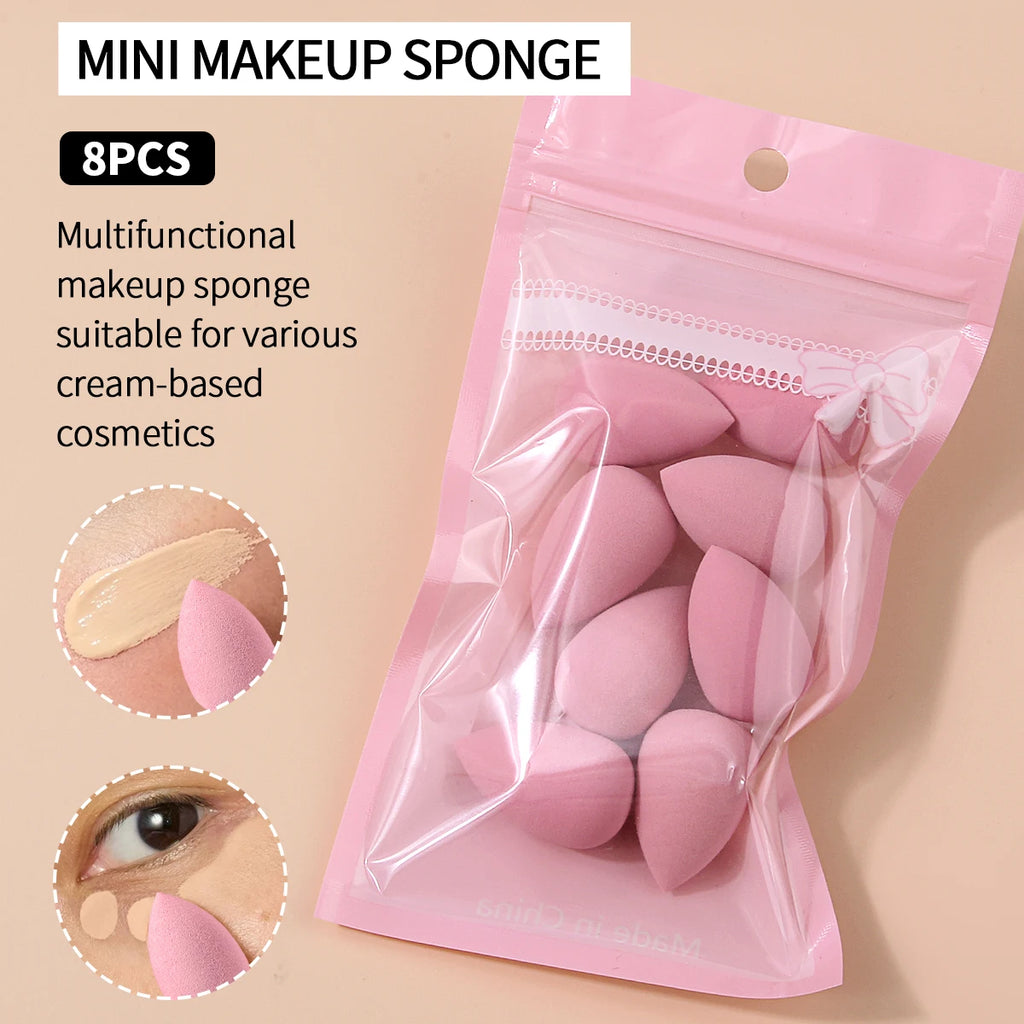 KOSSHOW 8-Pack Mini Makeup Sponges | Precision Concealer Blending Mini Makeup Sponges QXL