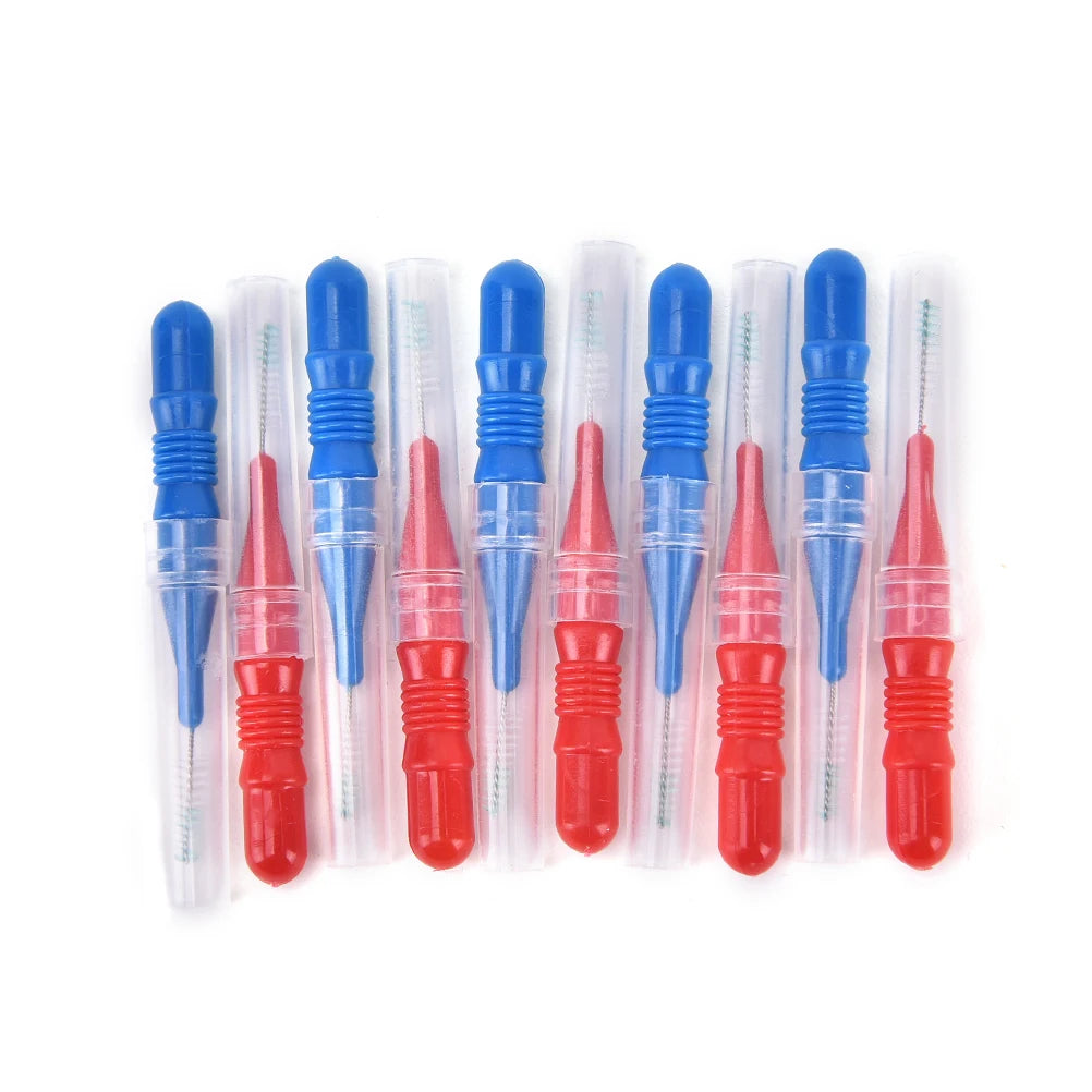 50-Pack Interdental Brushes & Dental Floss Toothpicks Interdental Floss Picks QXL