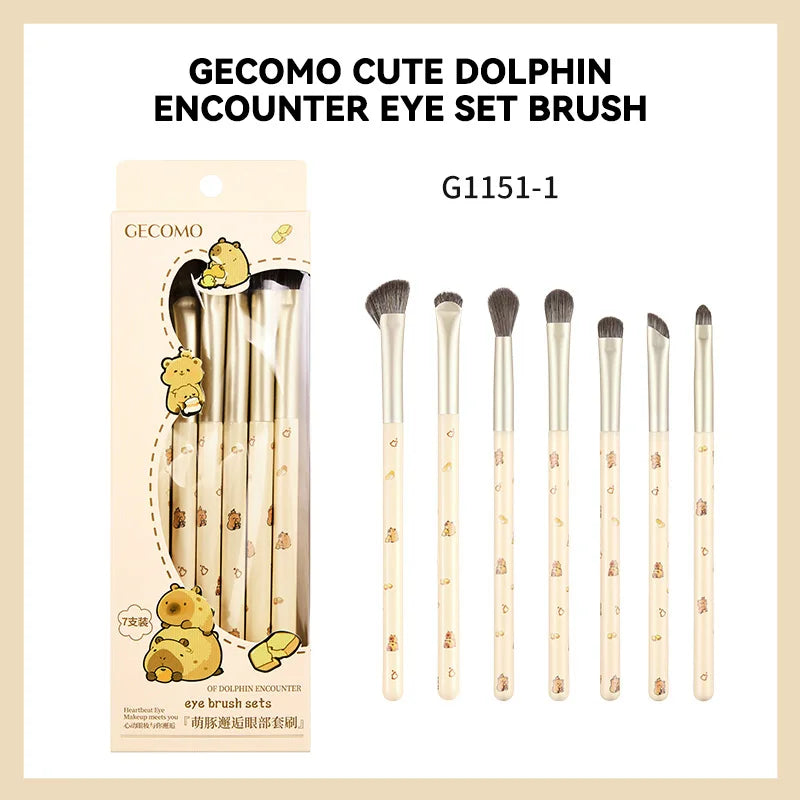 GECOMO 8-Piece Eye Makeup Brush Set | Detail & Shading Eye Makeup Brush Set QXL G1151-1