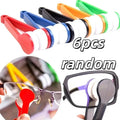 6-Pack Microfiber Eyeglass Cleaning Brush Set with Keychain Eyeglass Cleaning Brush QXL 6pcs random
