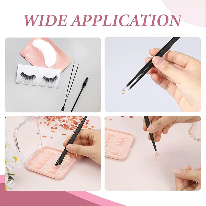 Nail Art Tweezer Set | Silicone Press Stick & Diamond Picker Nail Art Tool Set QXL