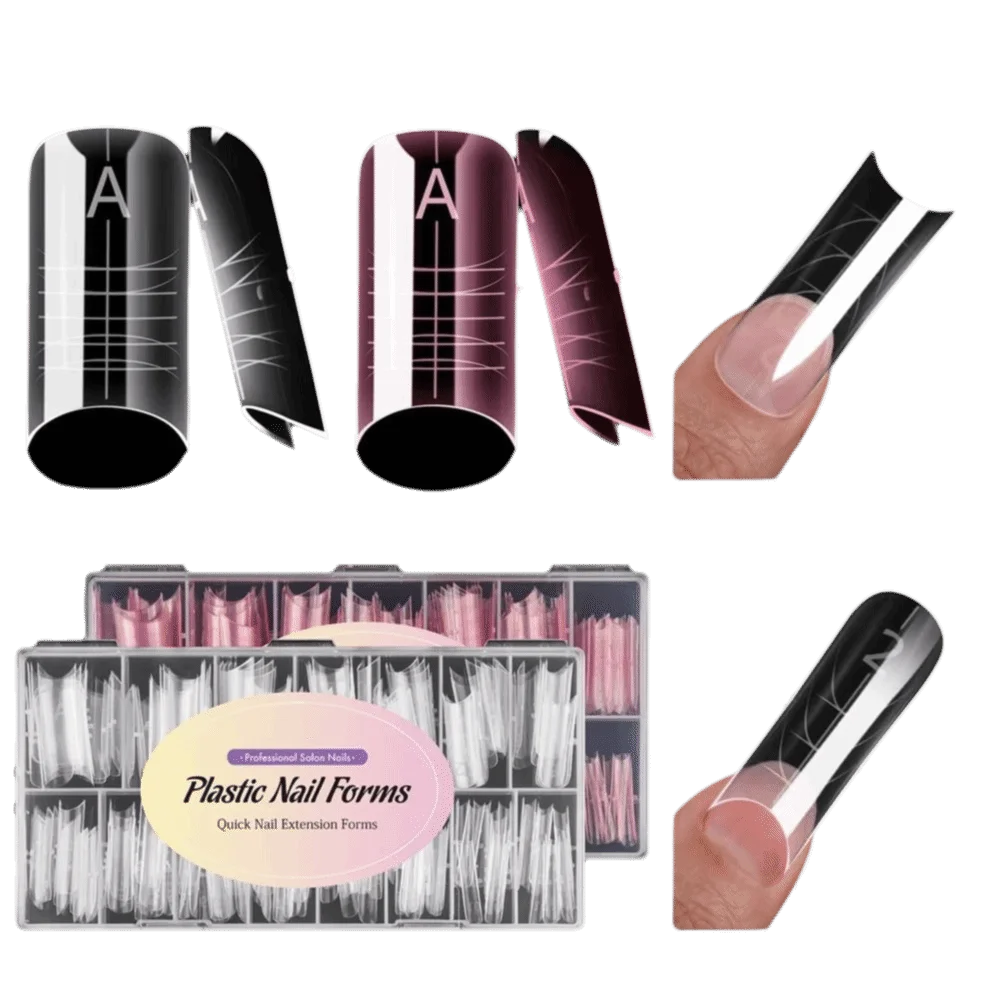 150-Pc Transparent Toe Nail Molds | Half & Full Cover Builder Gel Nail Molds QXL