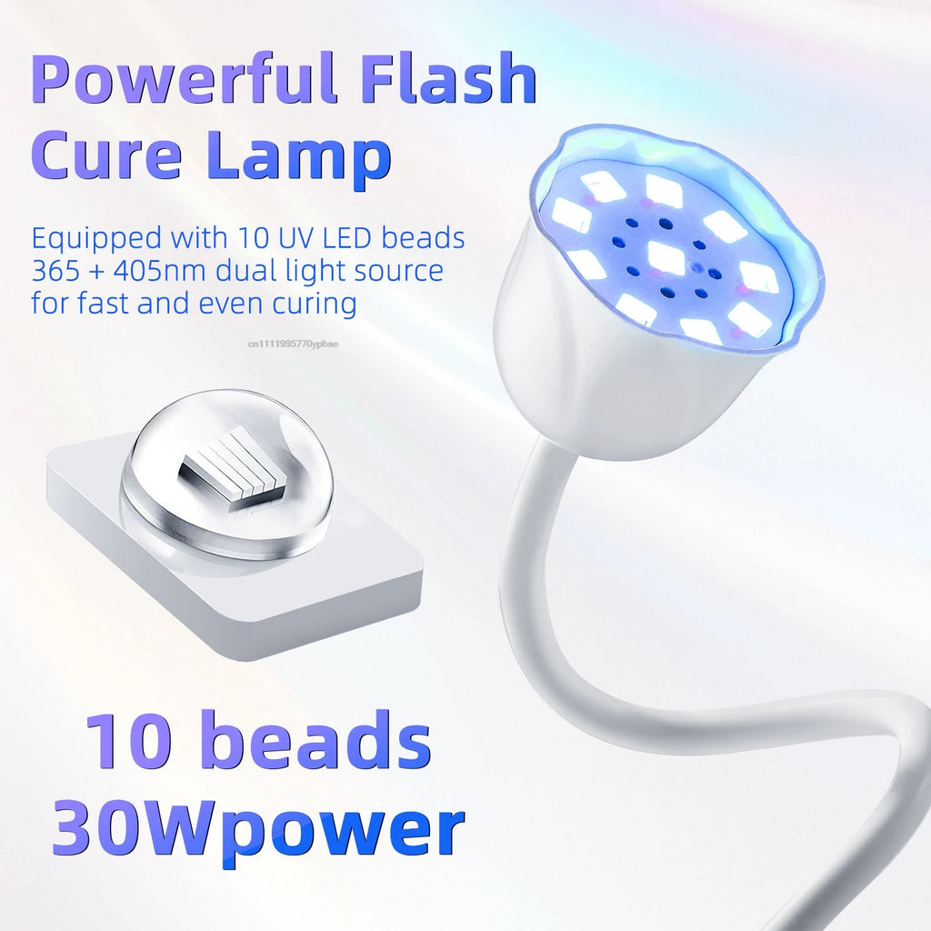 Portable USB UV LED Nail Lamp | Japanese Lotus Gel Dryer UV LED Nail Lamp QXL