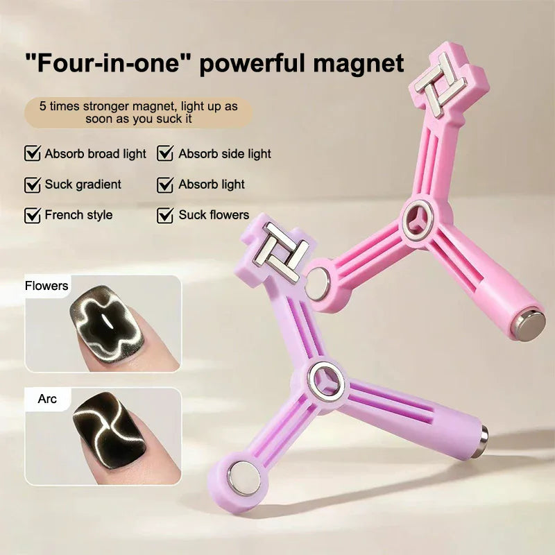 4-in-1 Cat Eye Nail Magnet Stick | UV/LED Gel Polish Tool Nail Art Magnet QXL