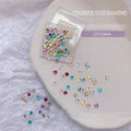 50-Pack Heart Flat Back Rhinestones for Nail Art | Glass Gems Nail Rhinestone Charms QXL Five-pointed star