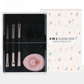 8-in-1 Portable Makeup Brush Set with Sliding Storage Box Makeup Brush Set QXL black