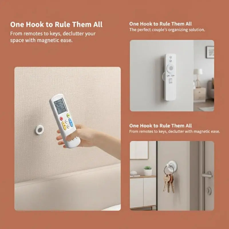 Magnetic Remote Control Holder Hook | Home & Desk Organizer Magnetic Storage Hook QXL