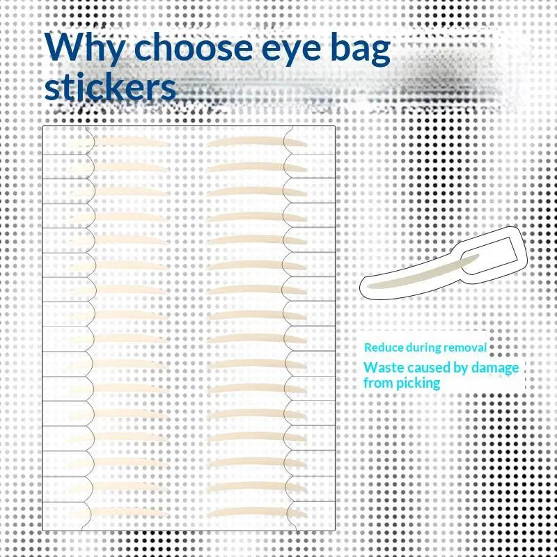 160-Pack Silkworm Under-Eye Stickers | Invisible & Waterproof Eyelid Stickers QXL