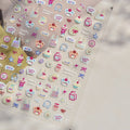 5D Cherry Bowknot Nail Art Stickers | Crystal Rhinestone Decals