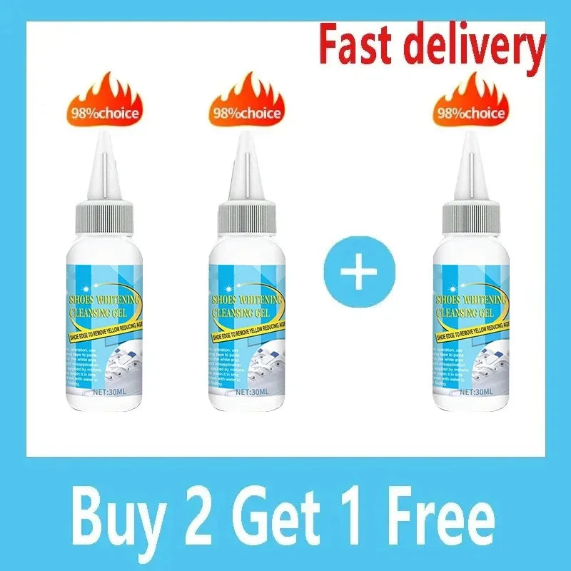Shoes Cleaner Kit Removes Shoes Whitening Cleansing Gel Shoe Washing Machine Dirt And Yellow From Shoes Cleaning Foam Cleaner QXL 3 PCS