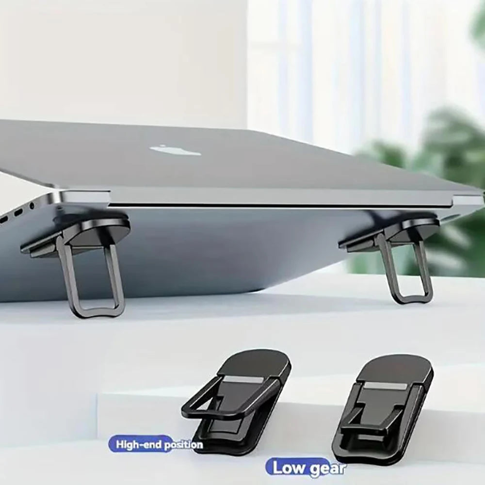 2-Pack Mini Foldable Laptop Stand | Self-Adhesive Keyboard Riser Laptop Stand QXL